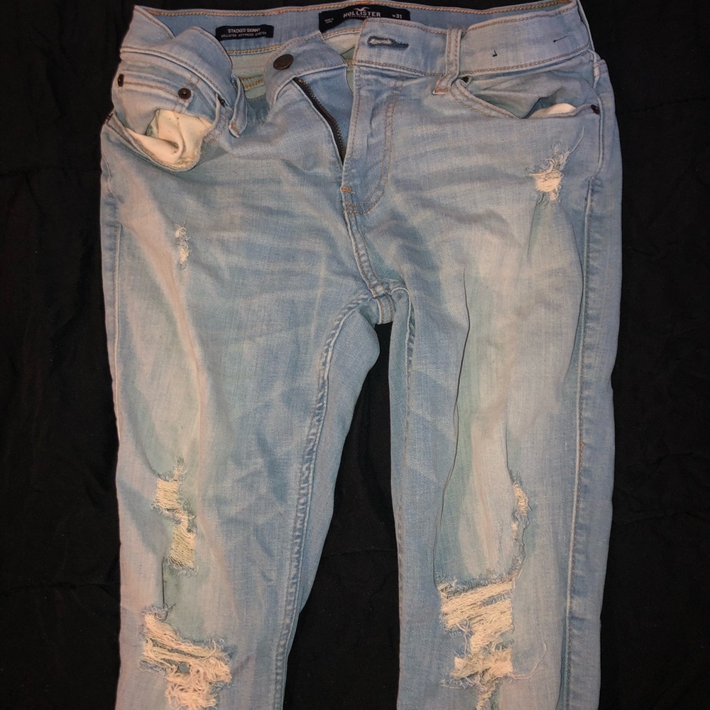 Hollister, 31x32 Light Wash Stacked Skinny Jeans